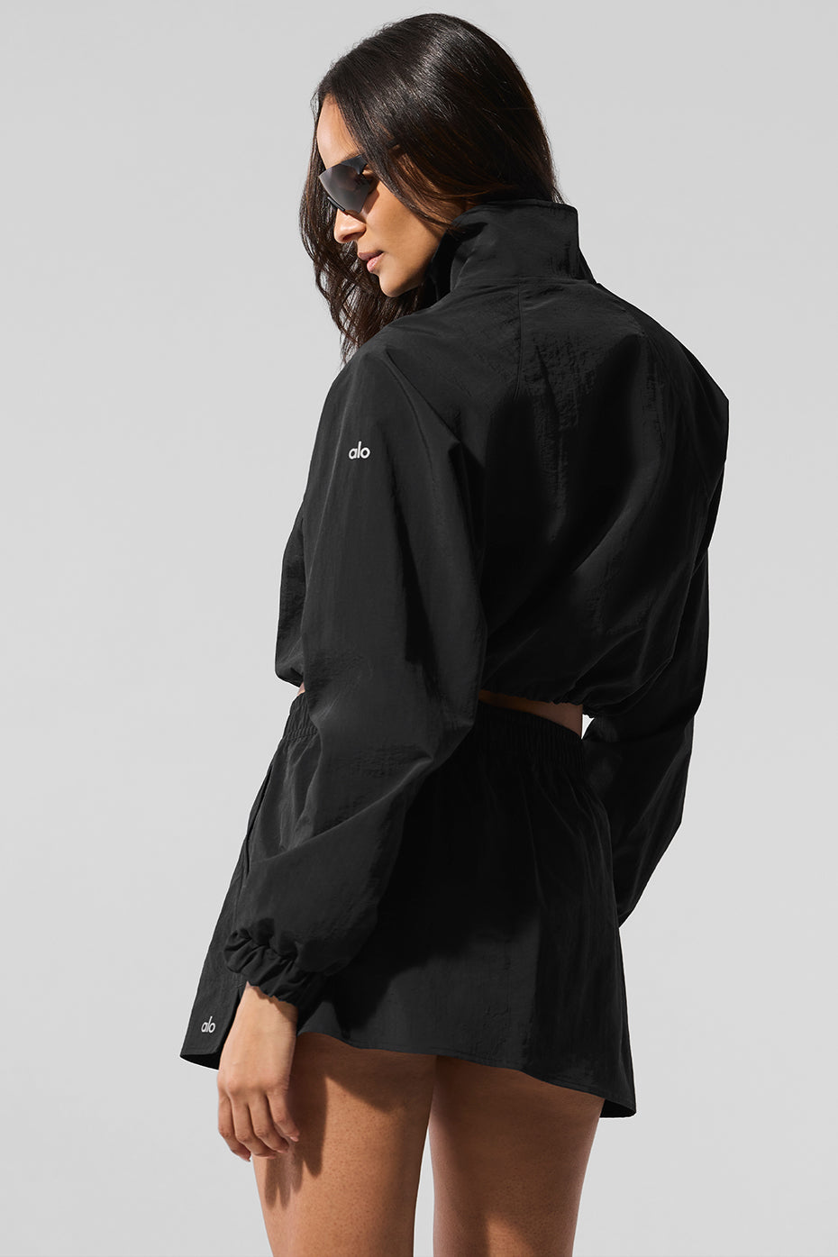 Cropped 1/4 Zip Alumni Pullover - Black — photo 4