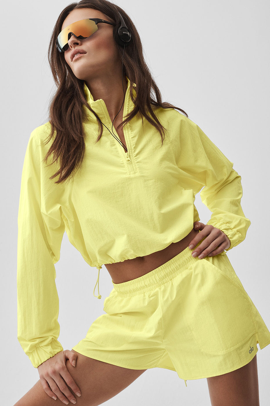 Cropped 1/4 Zip Alumni Pullover - Sunshine — photo 4