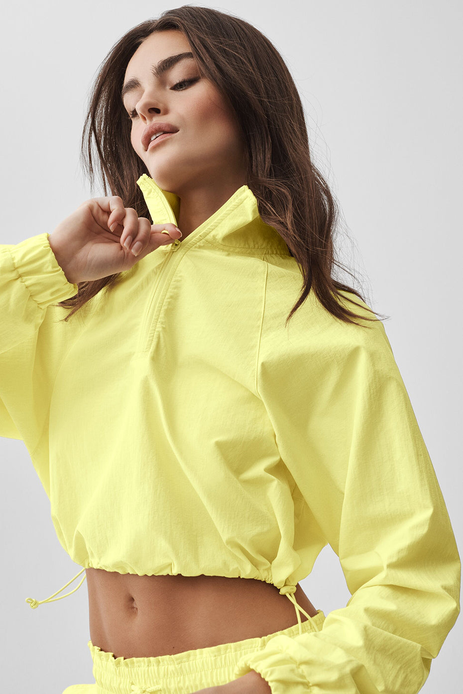Cropped 1/4 Zip Alumni Pullover - Sunshine — photo 3