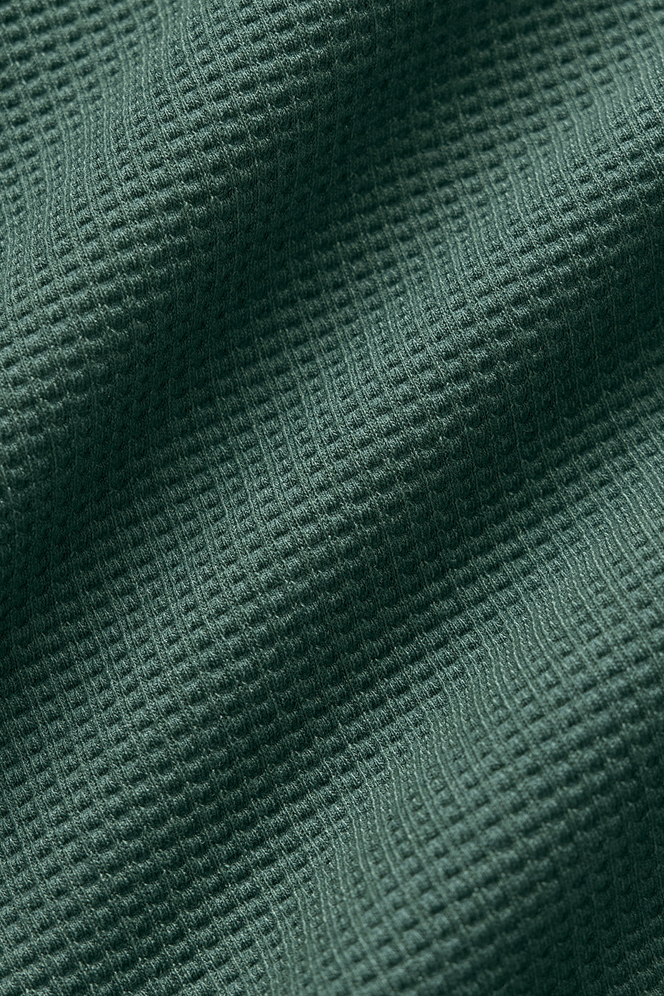 Waffle Weekend Escape Mock Neck Long Sleeve - Clover Green — photo 6
