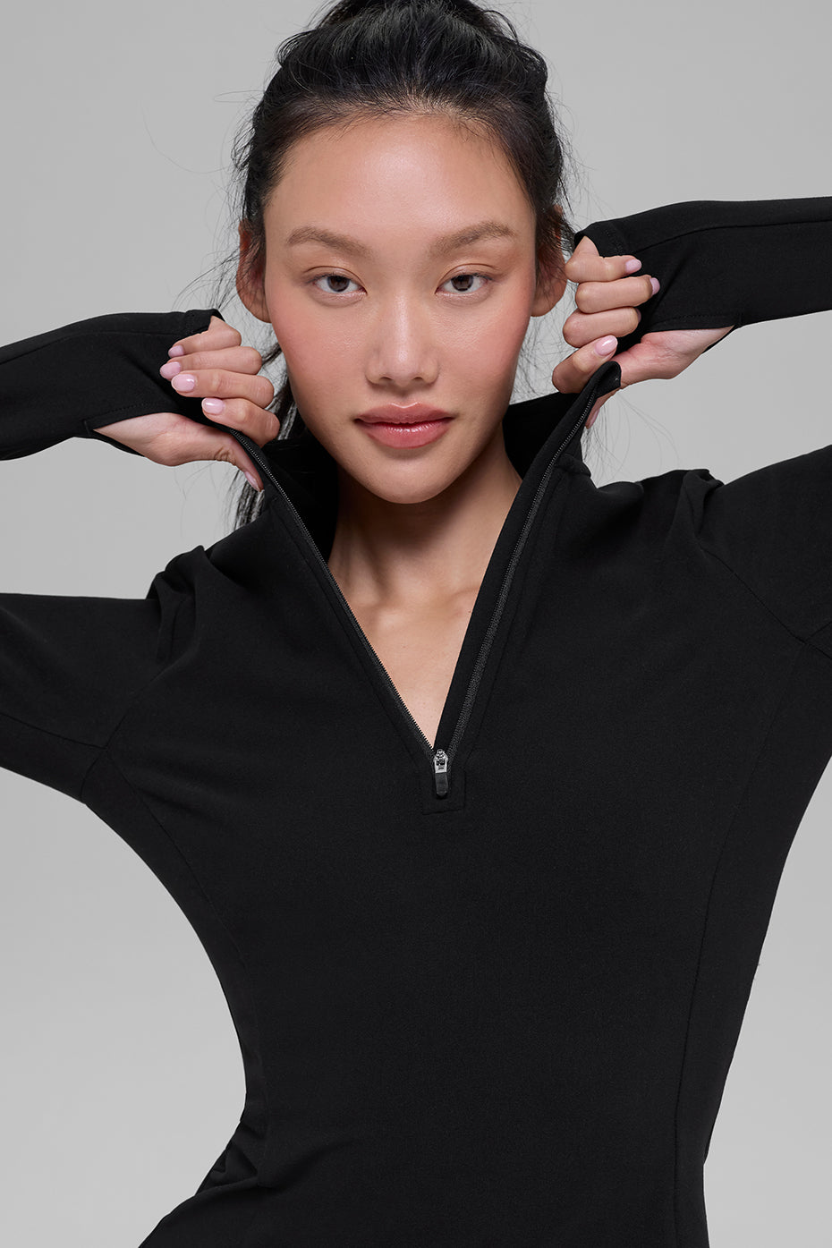 Alosoft 1/2 Zip Rapid Pullover - Black — photo 3