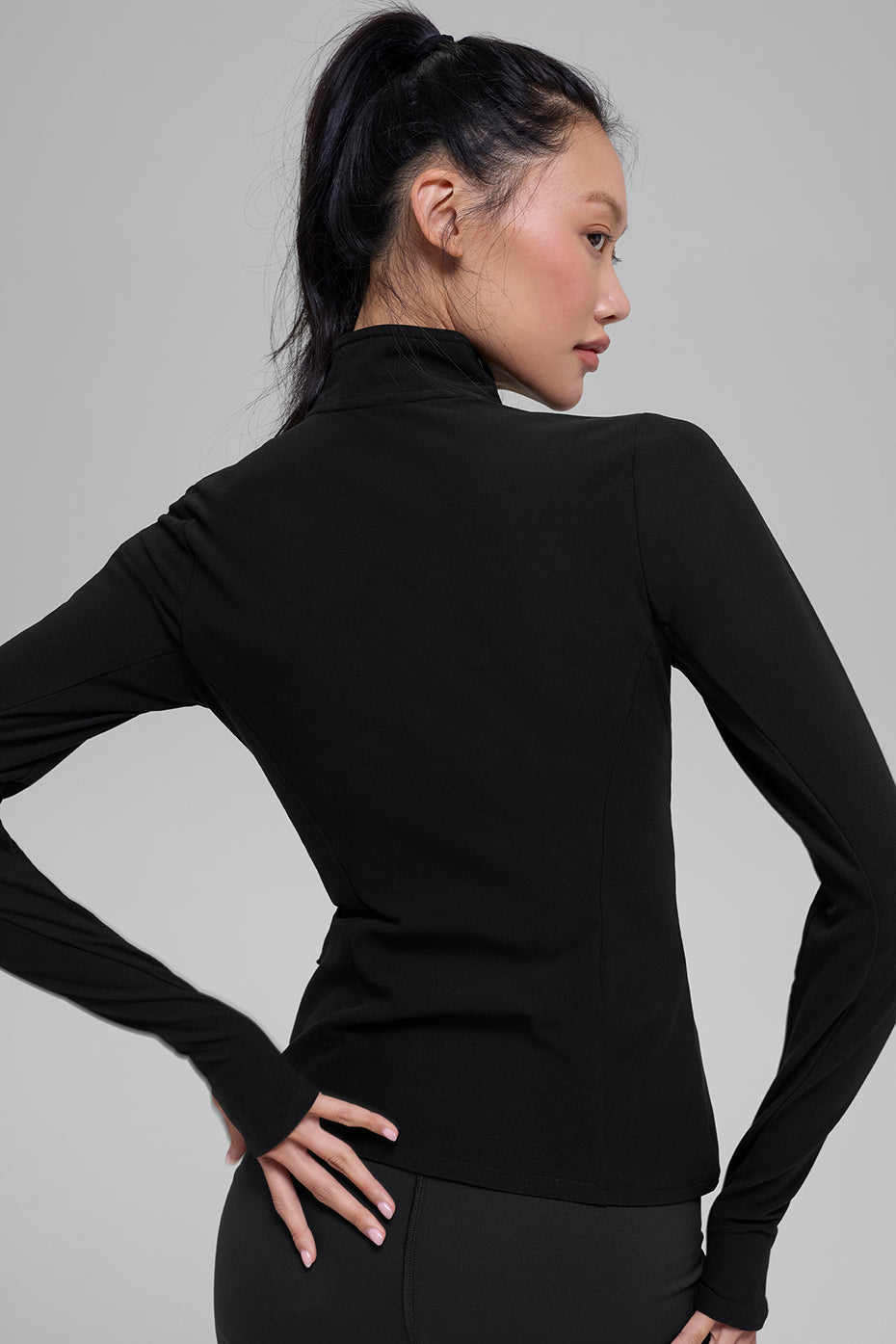 Alosoft 1/2 Zip Rapid Pullover - Black — photo 4