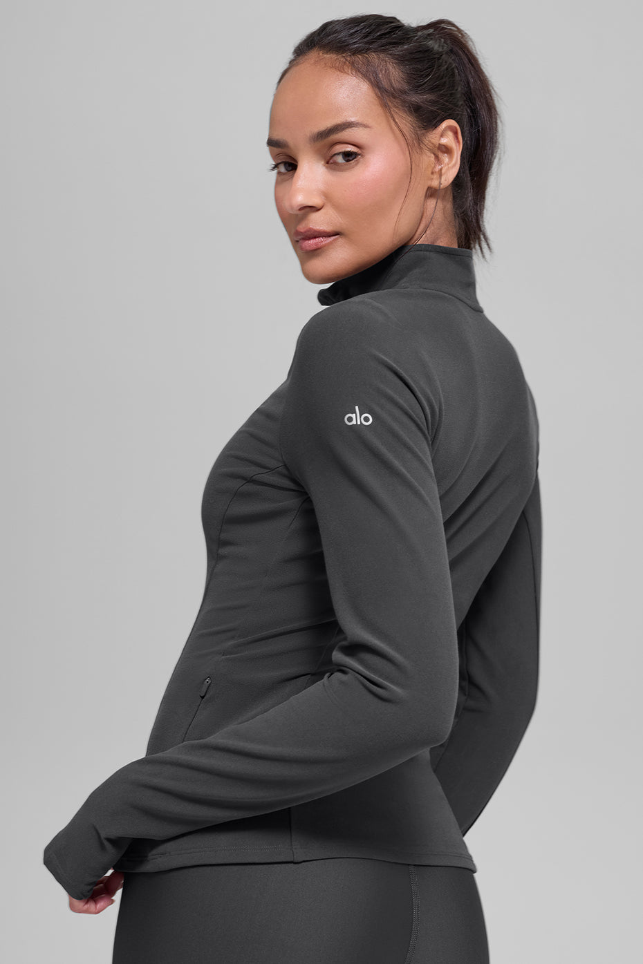 Alosoft 1/2 Zip Rapid Pullover - Anthracite — photo 2