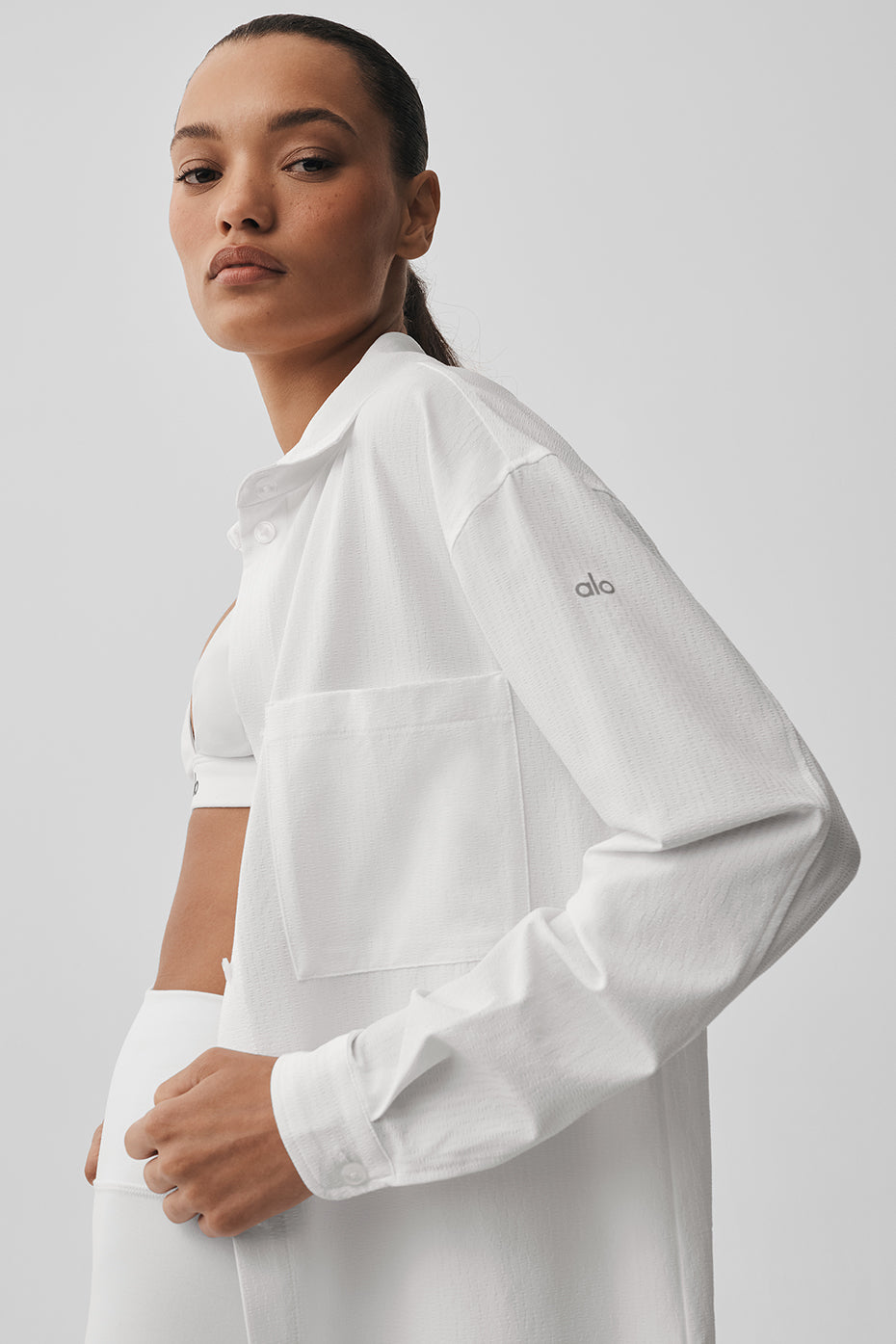 Dreamscape Button Down Long Sleeve - White — photo 4