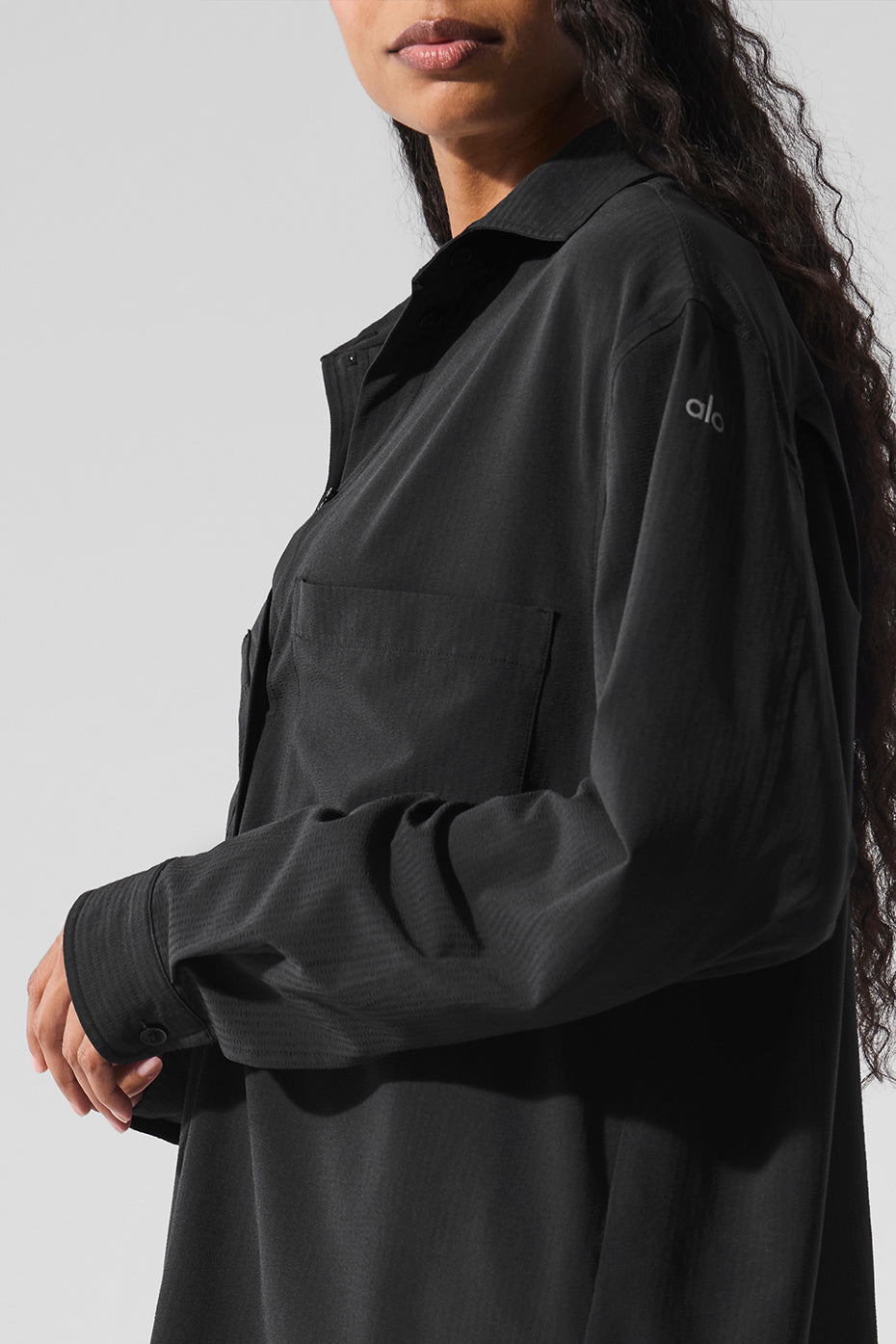 Dreamscape Button Down Long Sleeve - Black — photo 5