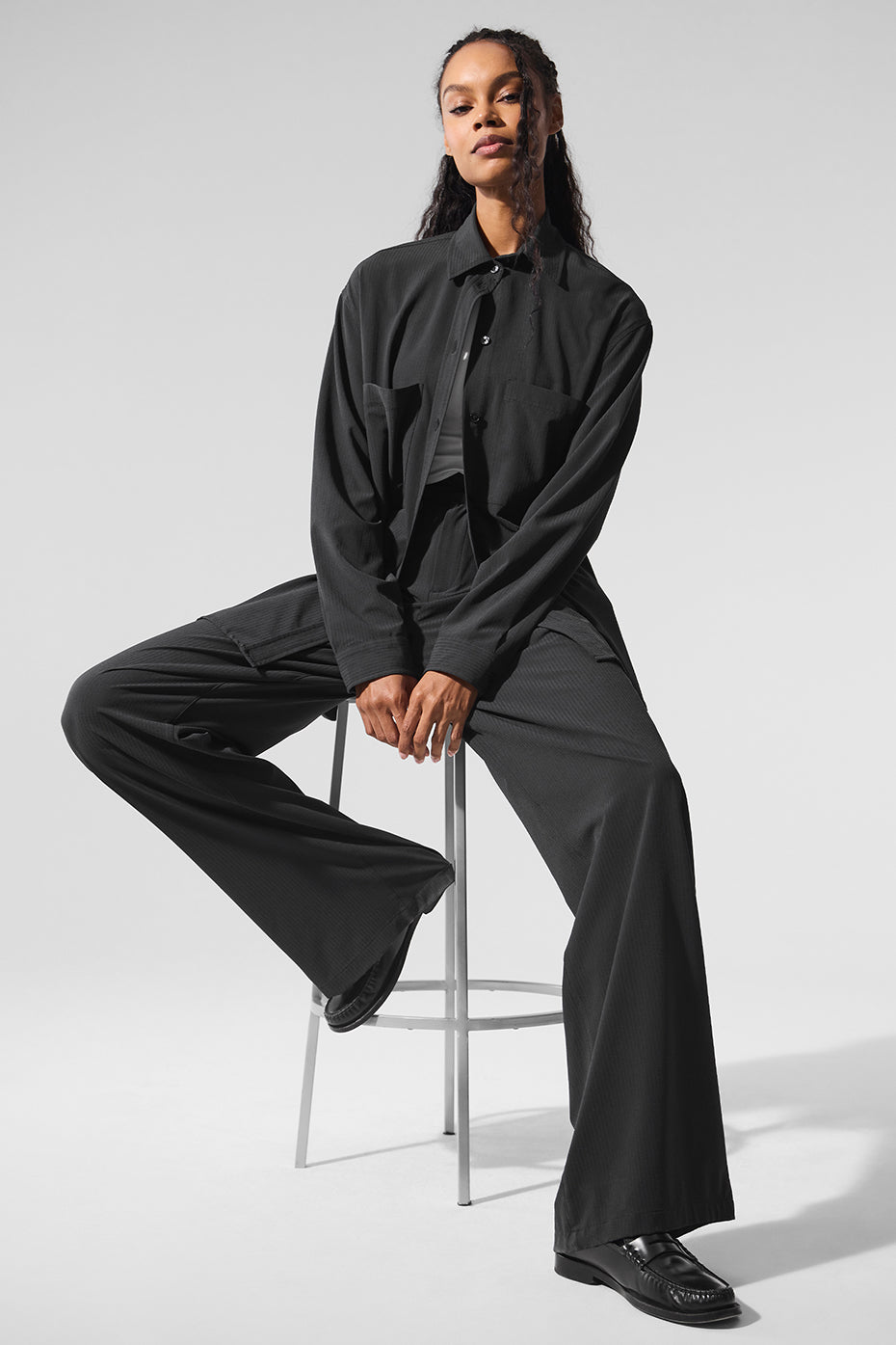 Dreamscape Button Down Long Sleeve - Black — photo 6