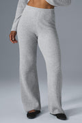 Cashmere High-Waist Plush Waffle Pant - Athletic Heather Grey — photo 1
