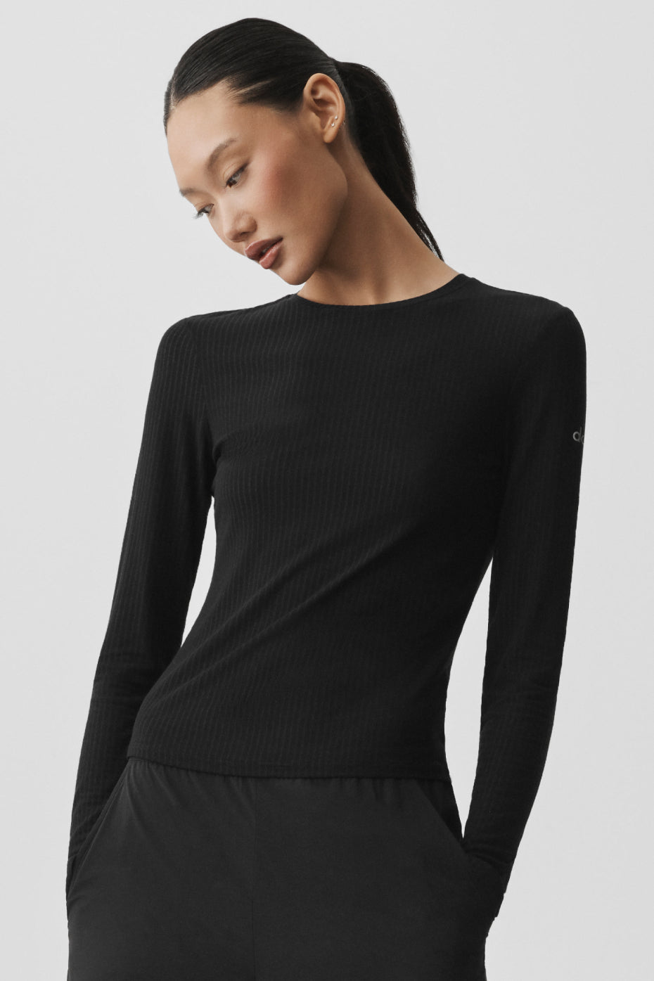 Ribbed Sea Coast Long Sleeve - Black — photo 3