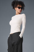 Ribbed Sea Coast Long Sleeve - Ivory — photo 2