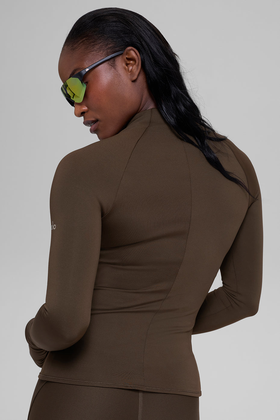 Airlift Winter Warm 1/4 Zip Long Sleeve - Espresso — photo 4