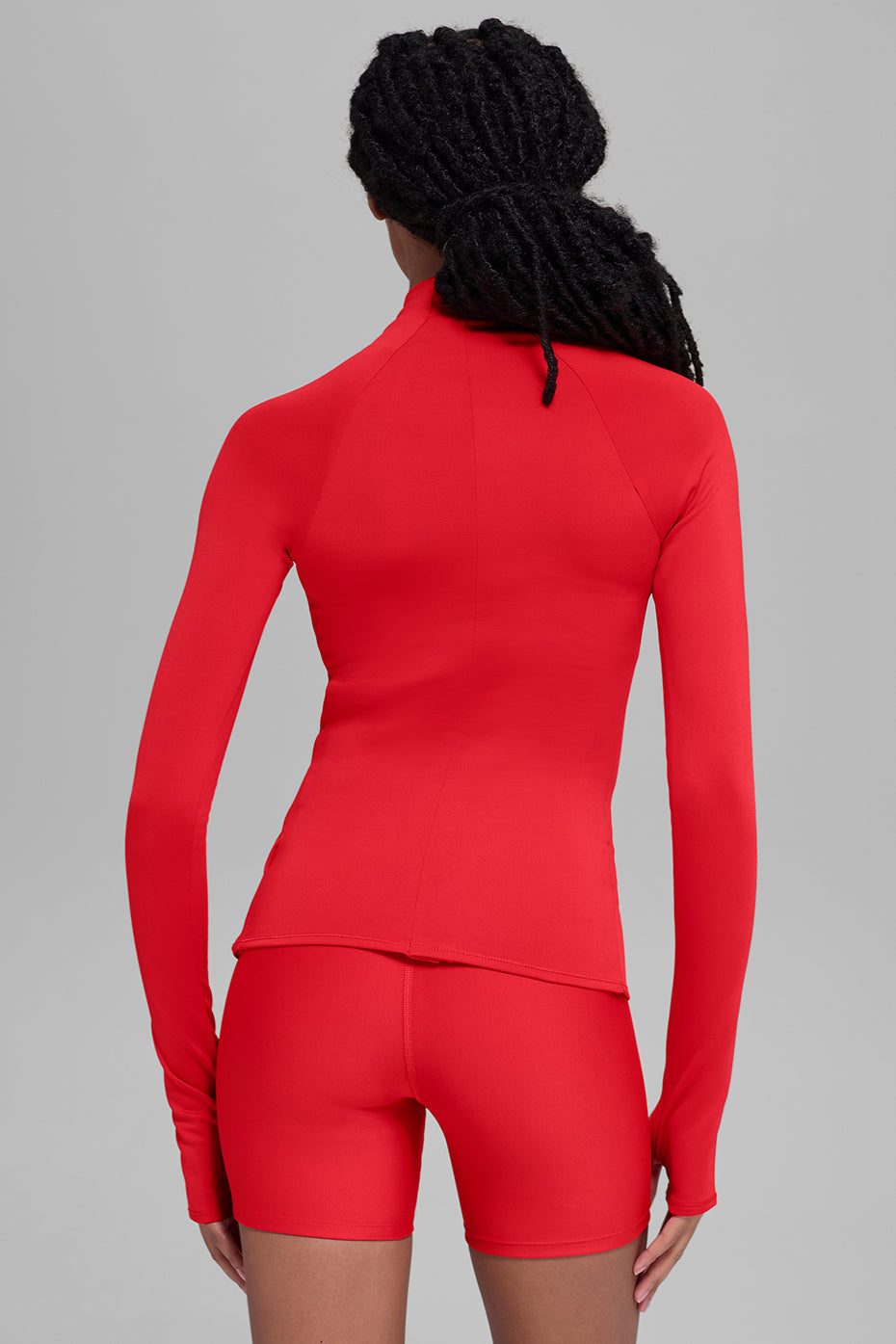 Airlift Winter Warm 1/4 Zip Long Sleeve - Bright Red — photo 3