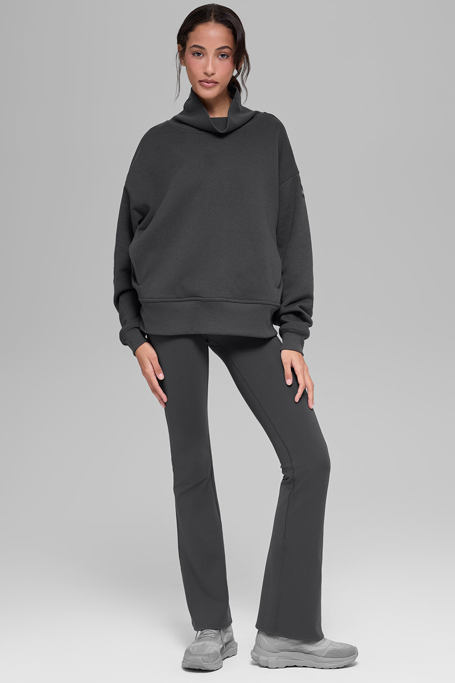 Hazy Mock Neck Pullover - Anthracite — photo 4