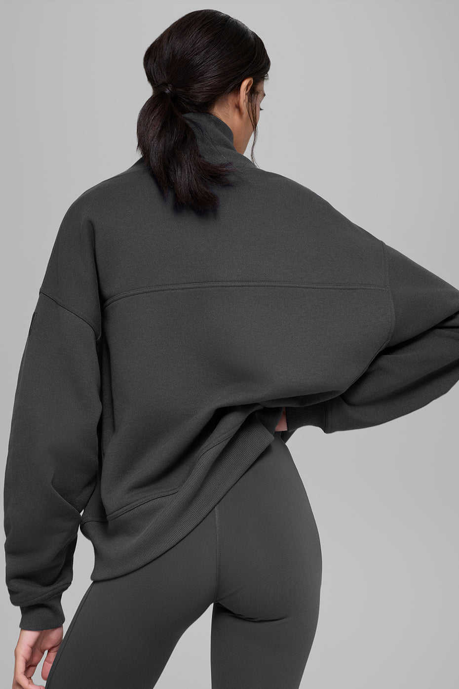 Hazy Mock Neck Pullover - Anthracite — photo 3