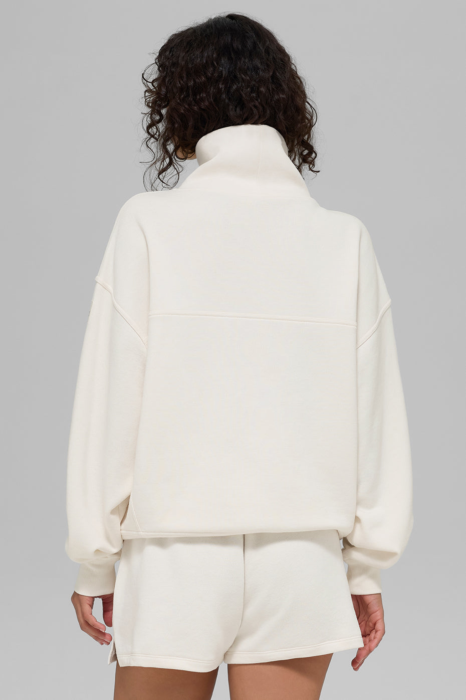 Hazy Mock Neck Pullover - Ivory — photo 3