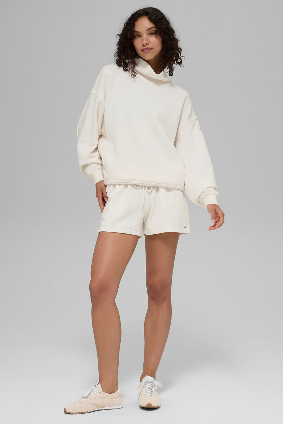 Hazy Mock Neck Pullover - Ivory — photo 5