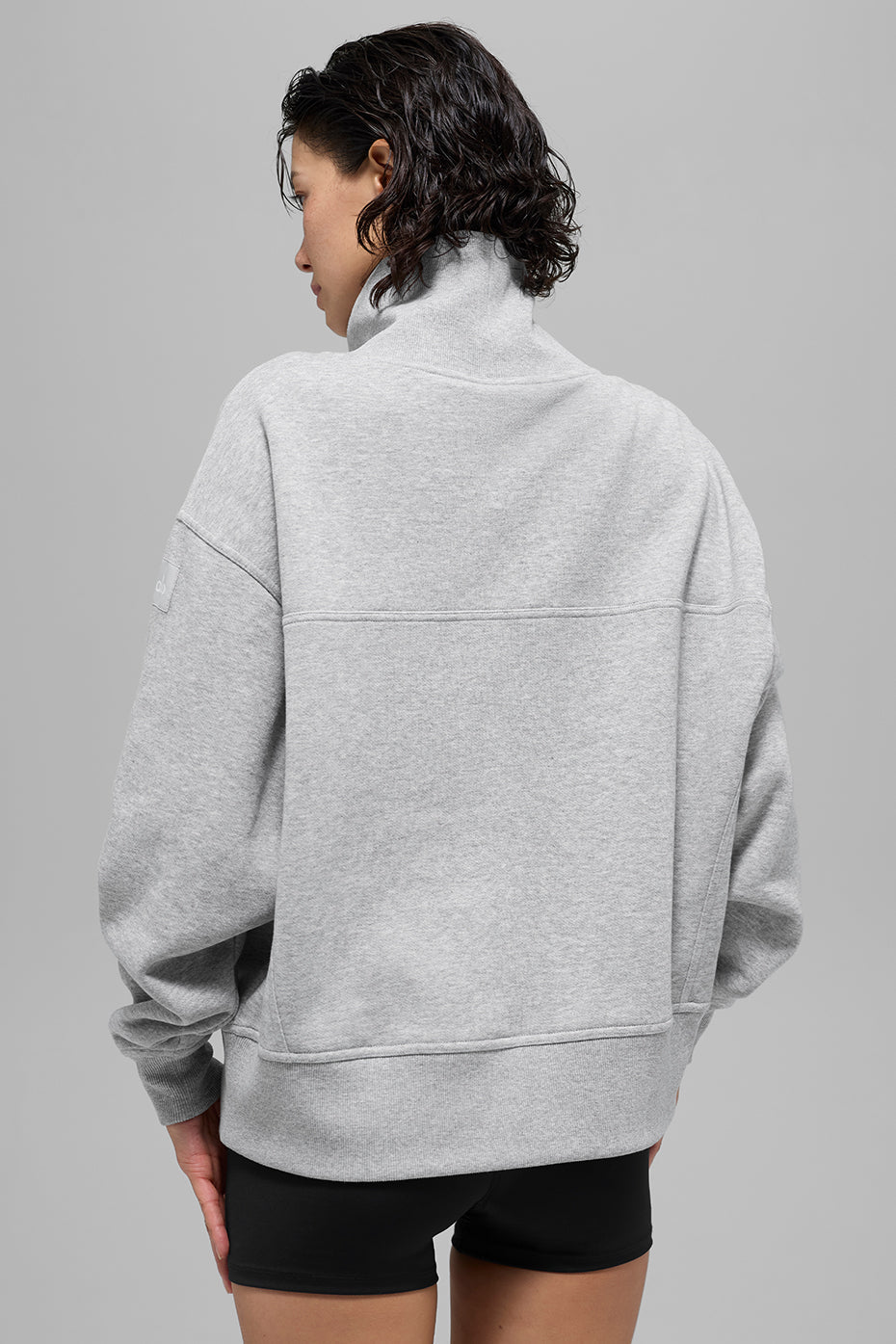Hazy Mock Neck Pullover - Athletic Heather Grey — photo 3