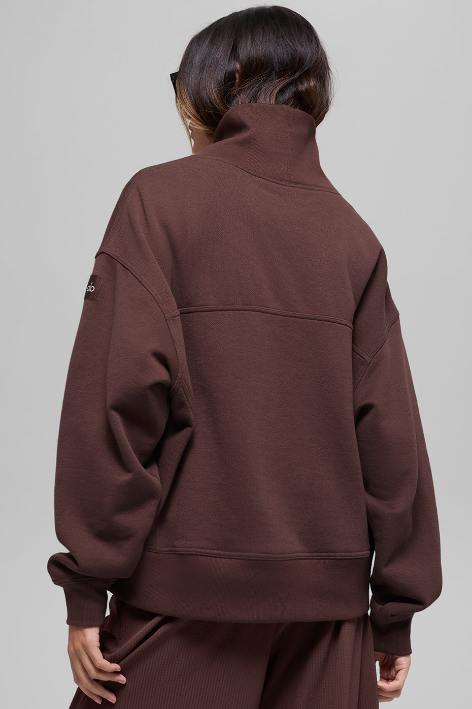 Hazy Mock Neck Pullover - Brownstone — photo 3