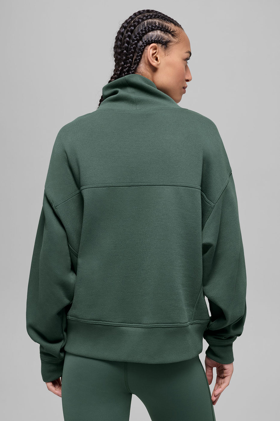 Hazy Mock Neck Pullover - Clover Green — photo 3
