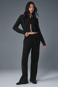 Snuggle Up Sweater Cropped Cardigan - Black — photo 4