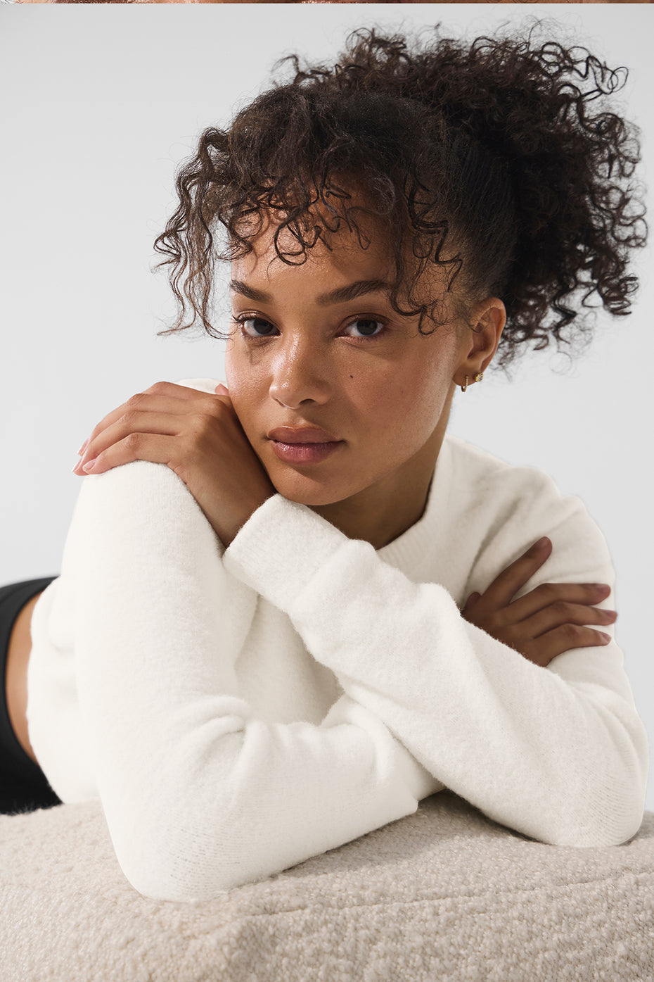 Snuggle Up Sweater Cropped Cardigan - Ivory — photo 4