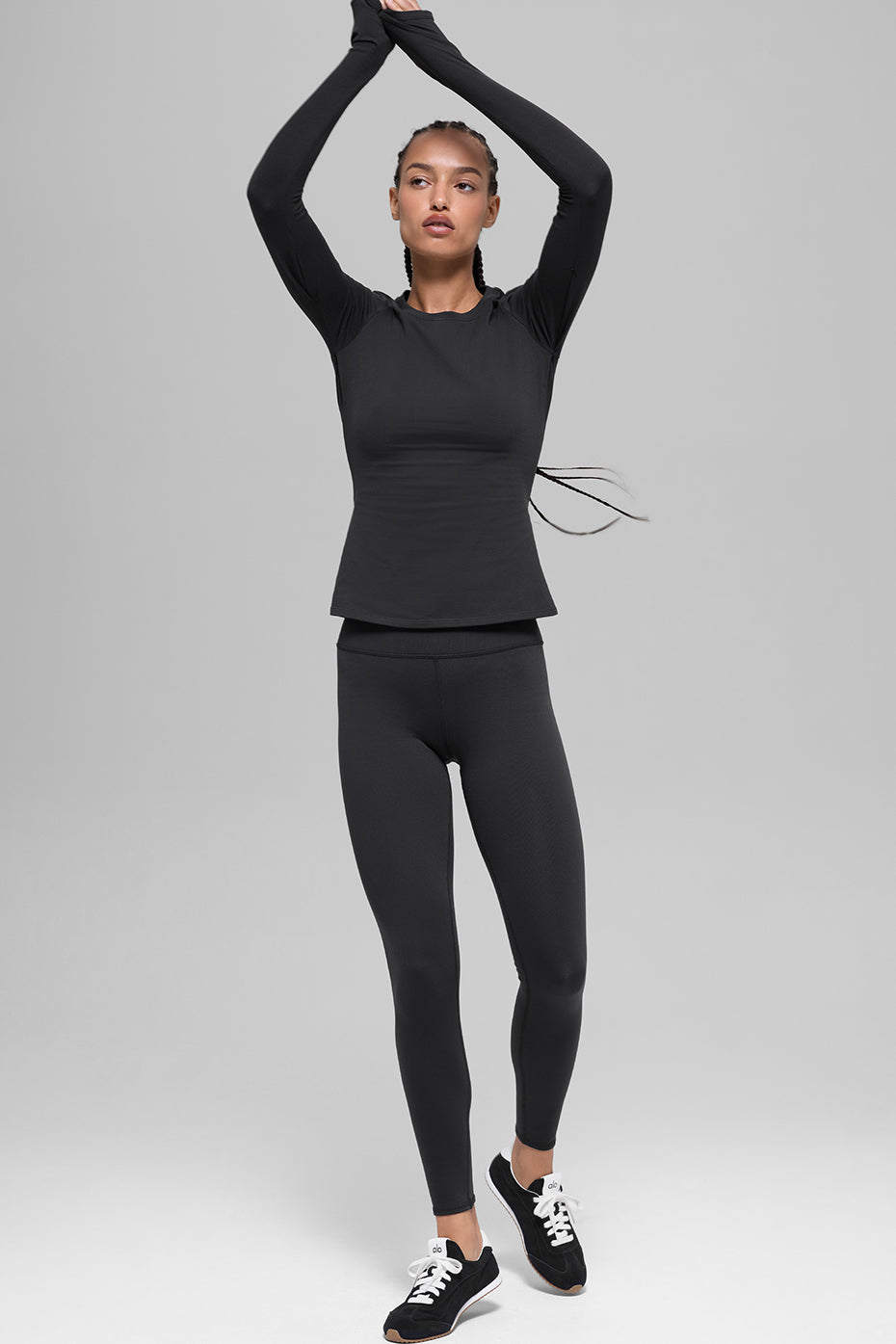 Airbrush Winter Warm Nocturne Long Sleeve - Black — photo 4