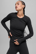 Airbrush Winter Warm Nocturne Long Sleeve - Black — photo 1