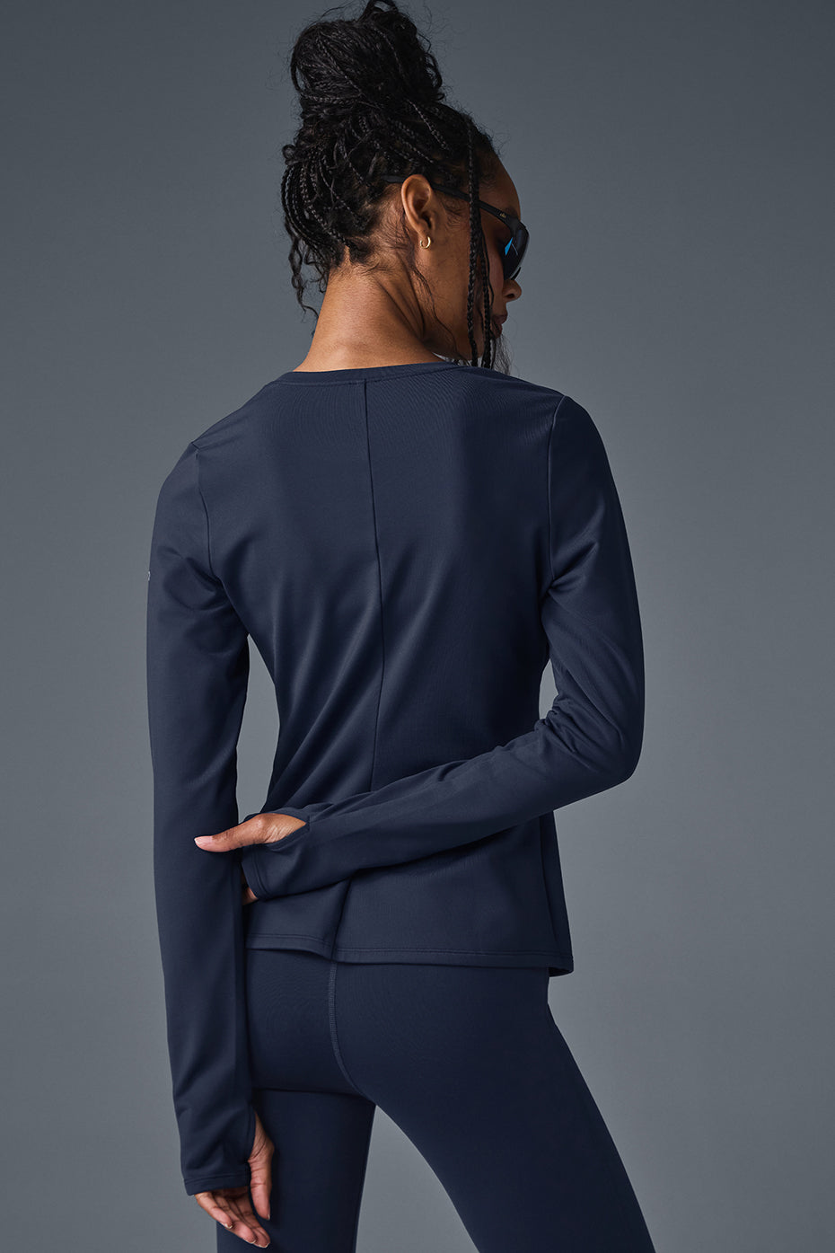Airbrush Winter Warm Nocturne Long Sleeve - Navy — photo 2