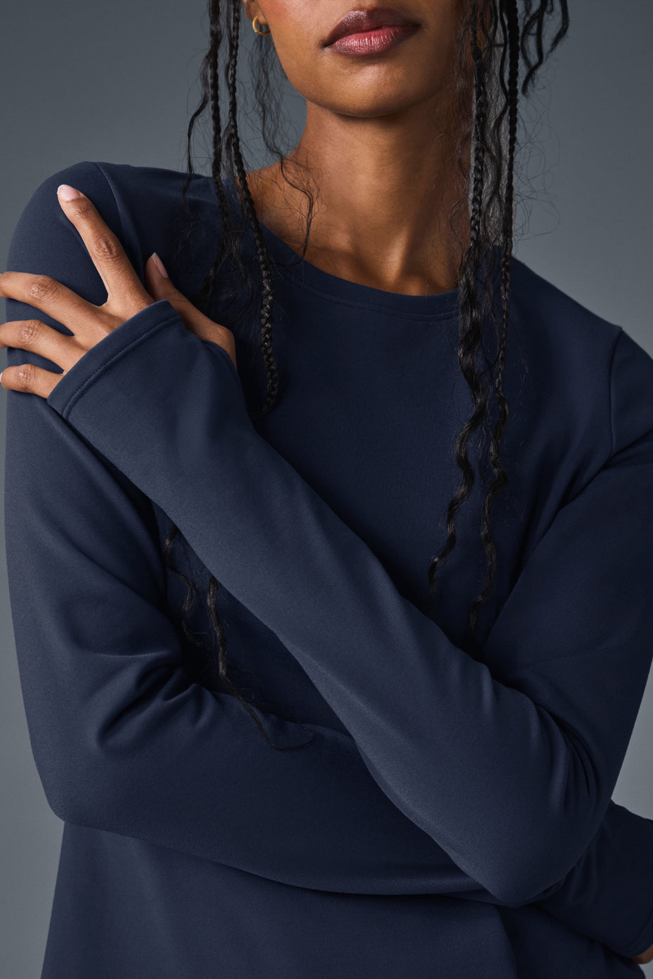 Airbrush Winter Warm Nocturne Long Sleeve - Navy — photo 4