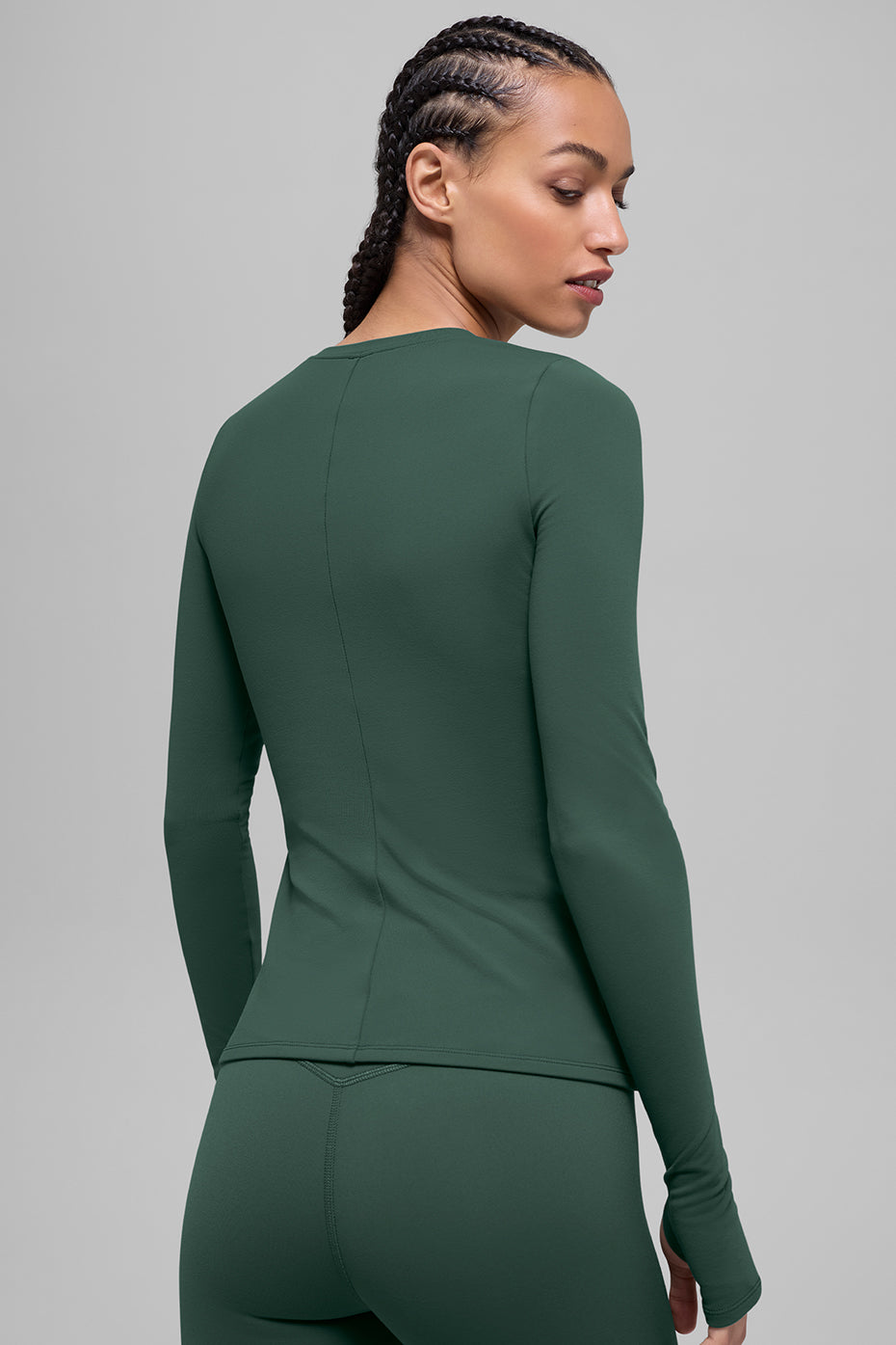 Airbrush Winter Warm Nocturne Long Sleeve - Clover Green — photo 2