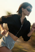 Sweet Escape Zip Up Hoodie - Black — photo 1