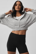 Sweet Escape Zip Up Hoodie - Athletic Heather Grey — photo 1