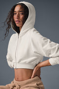 Sweet Escape Zip Up Hoodie - Ivory — photo 2