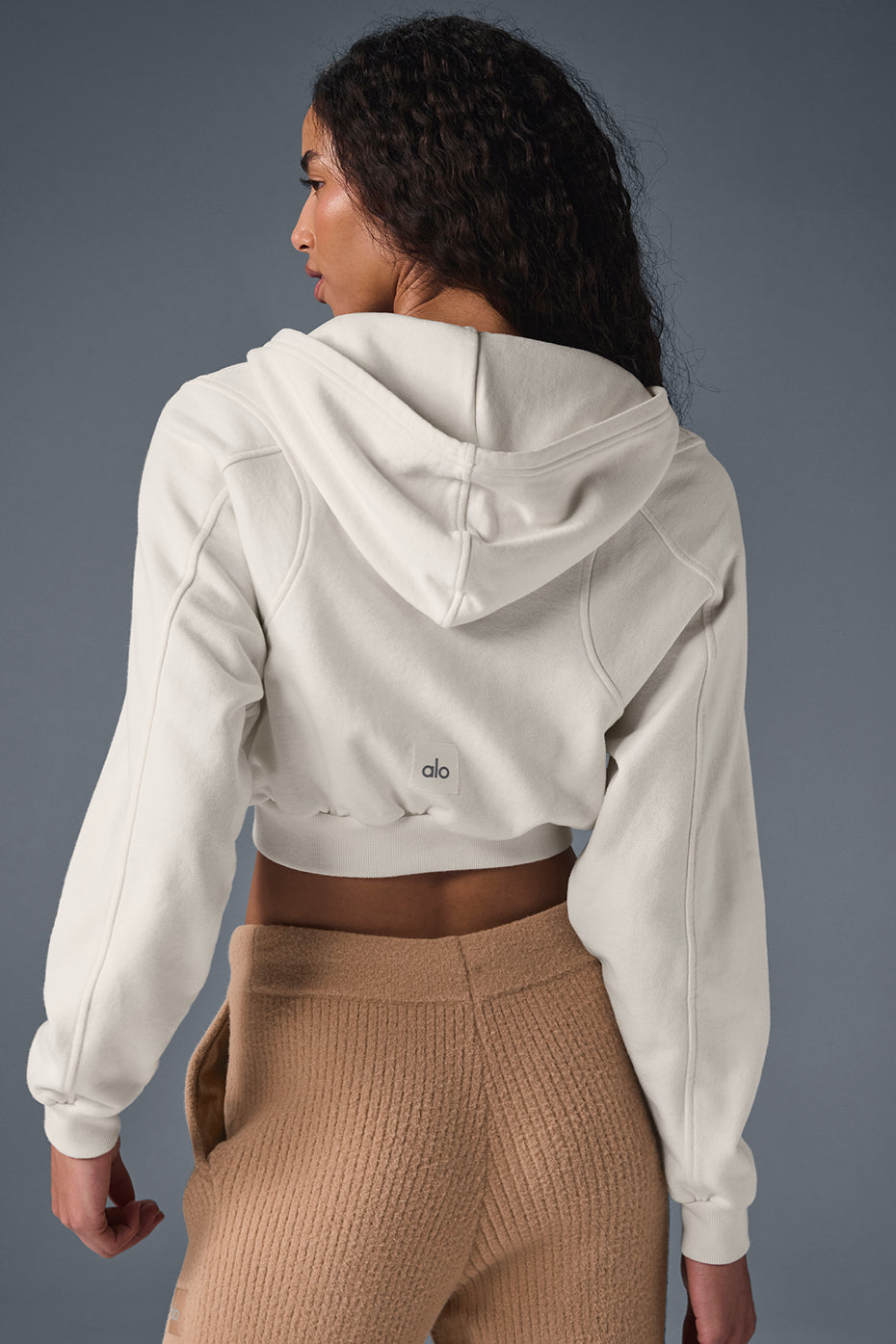 Sweet Escape Zip Up Hoodie - Ivory — photo 3