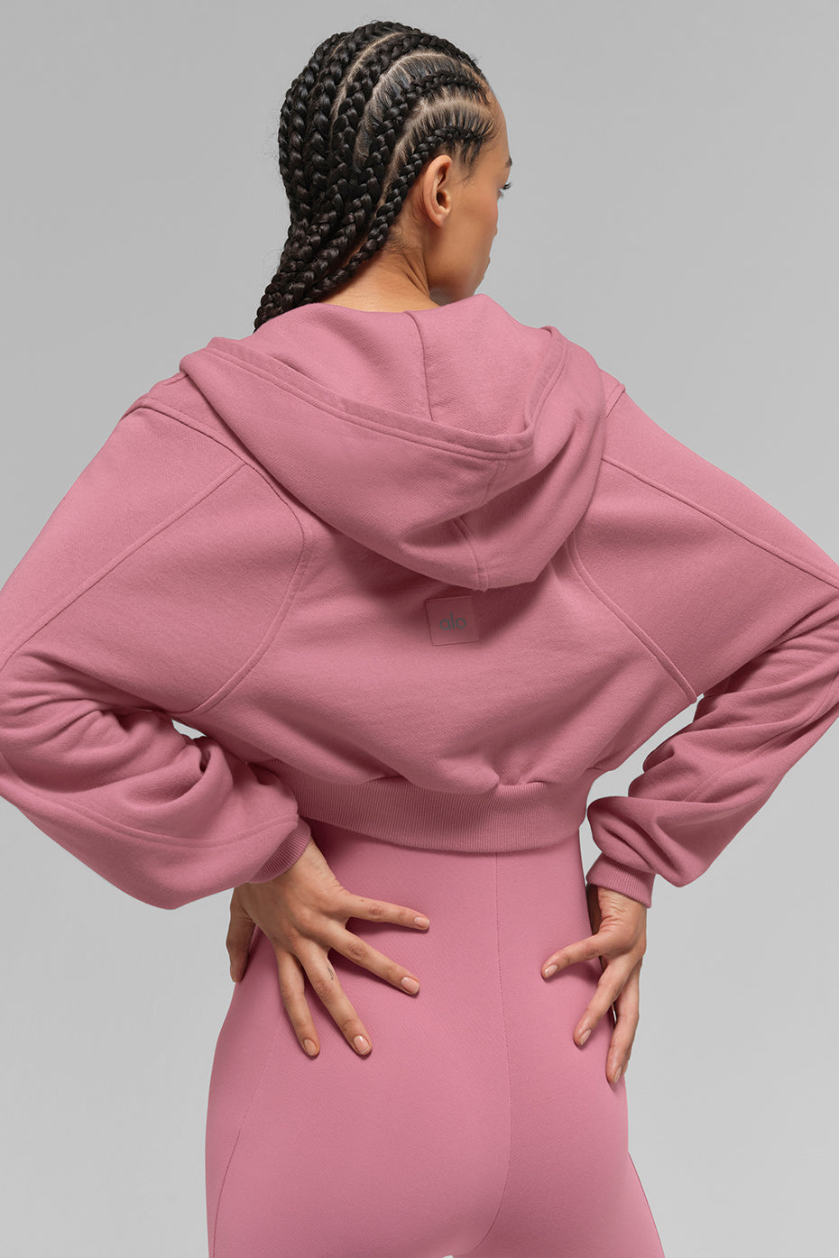 Sweet Escape Zip Up Hoodie - Pink Wild Rose — photo 3