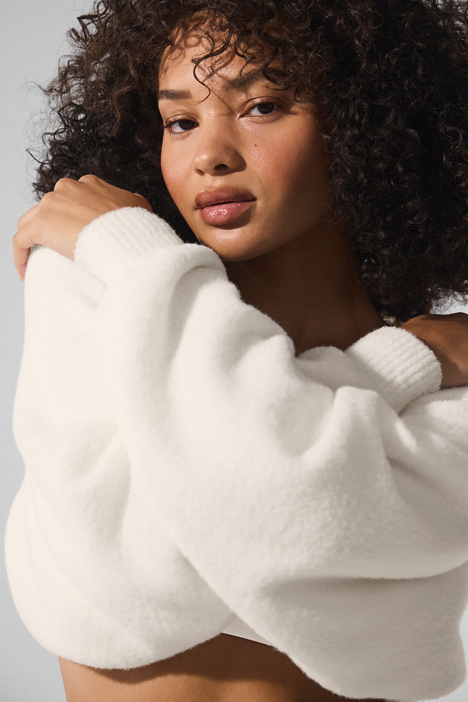 Snuggle Up Sweater Shawl - Ivory — photo 2