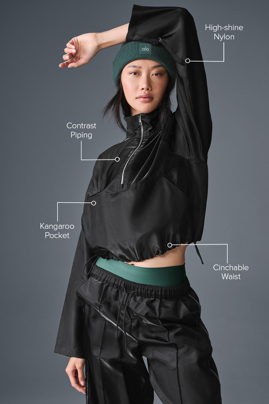 Cropped Afterglow Pullover - Black — photo 2