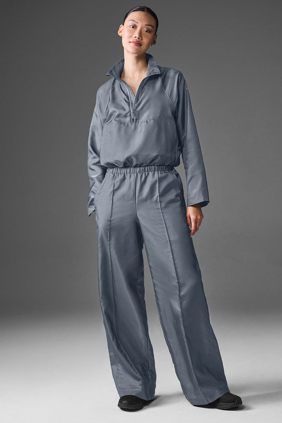 Cropped Afterglow Pullover - Steel Grey — photo 5