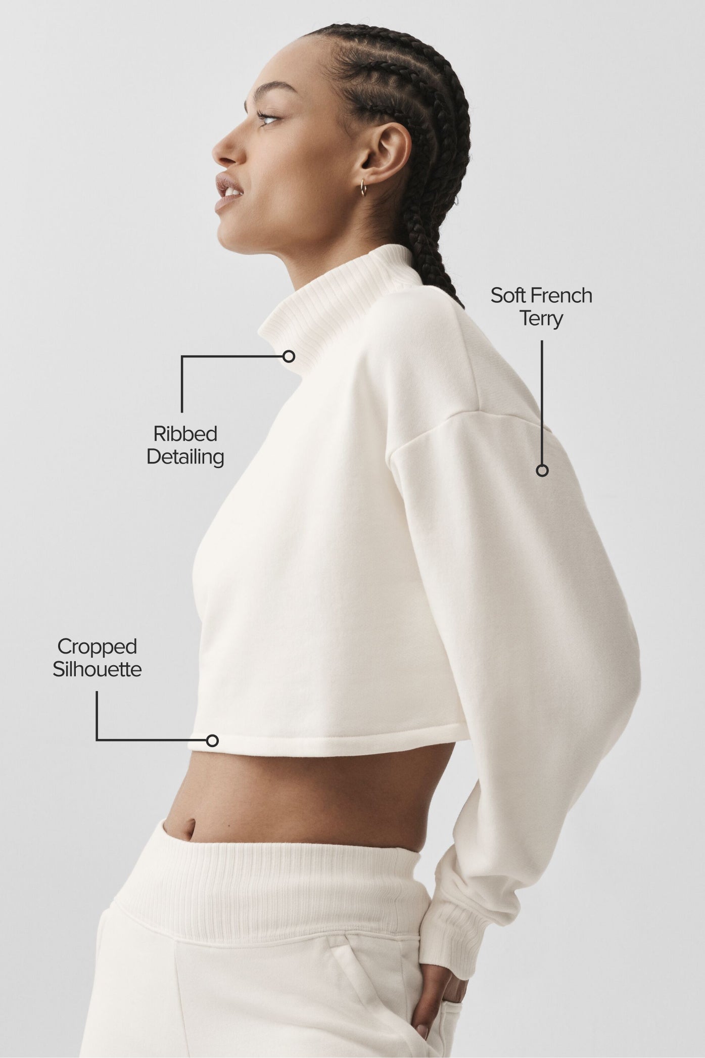 Cropped Serenity Coverup - Ivory — photo 2