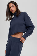 Cropped Serenity Coverup - Navy — photo 1