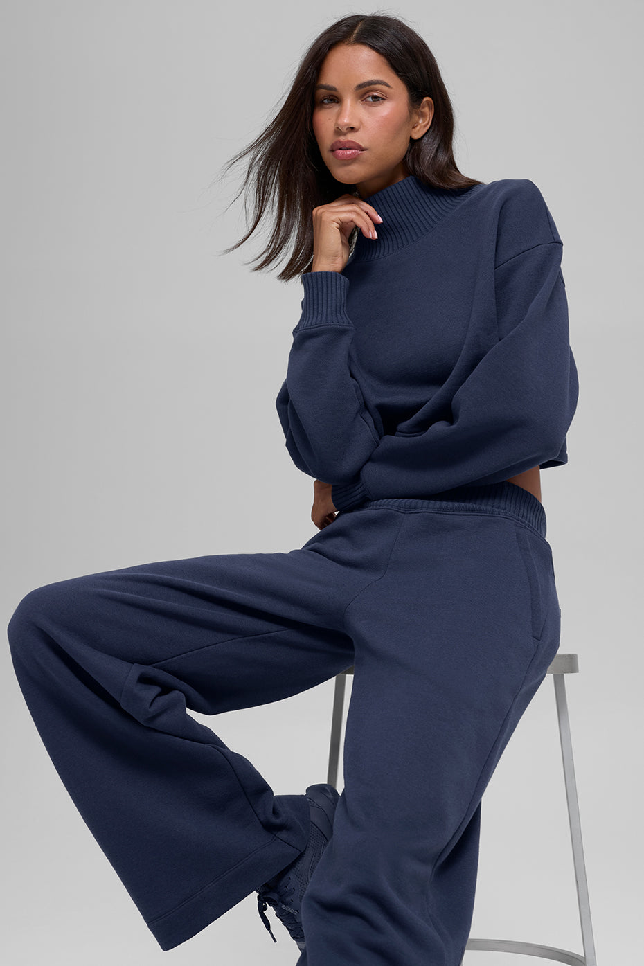 Cropped Serenity Coverup - Navy — photo 4