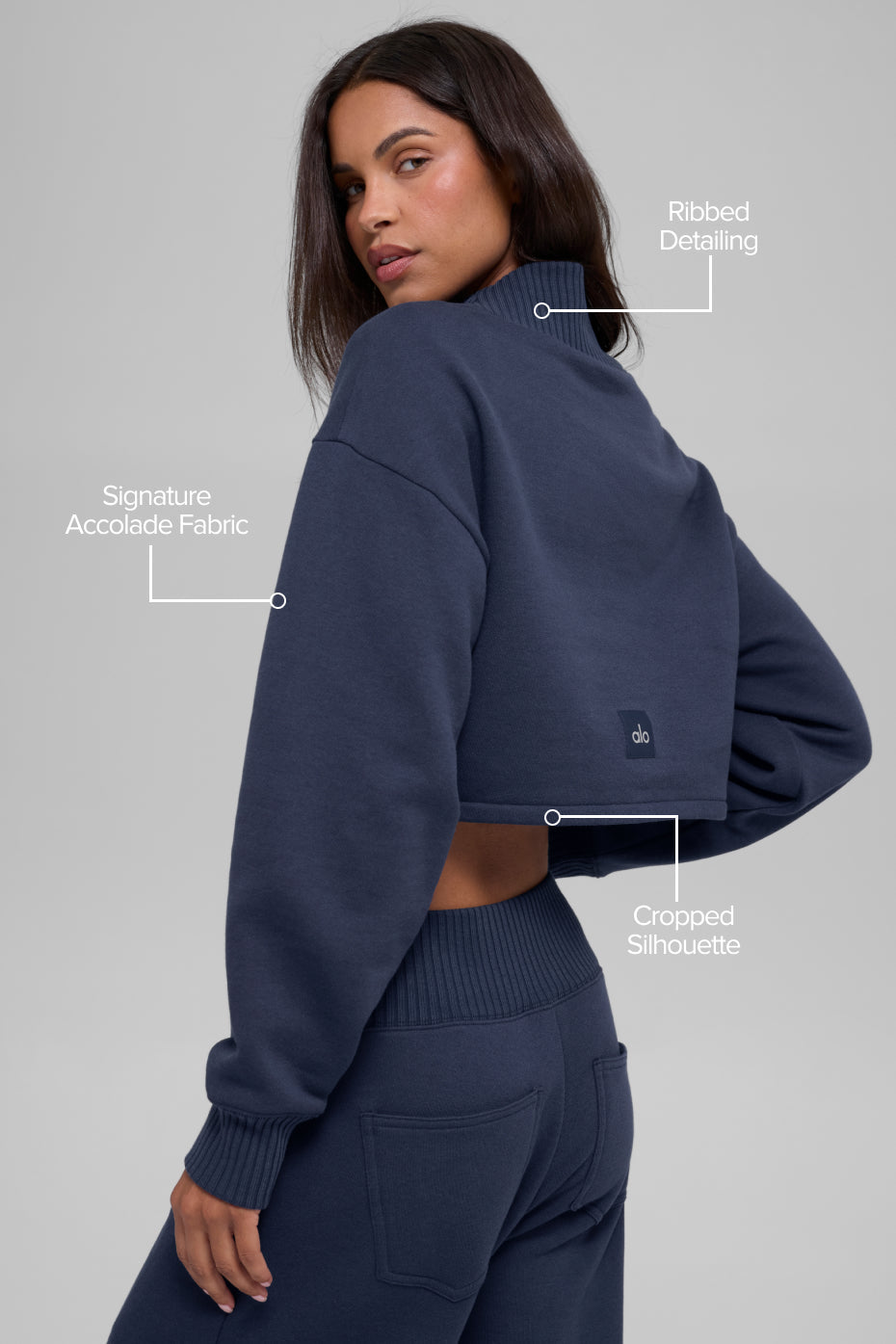 Cropped Serenity Coverup - Navy — photo 2
