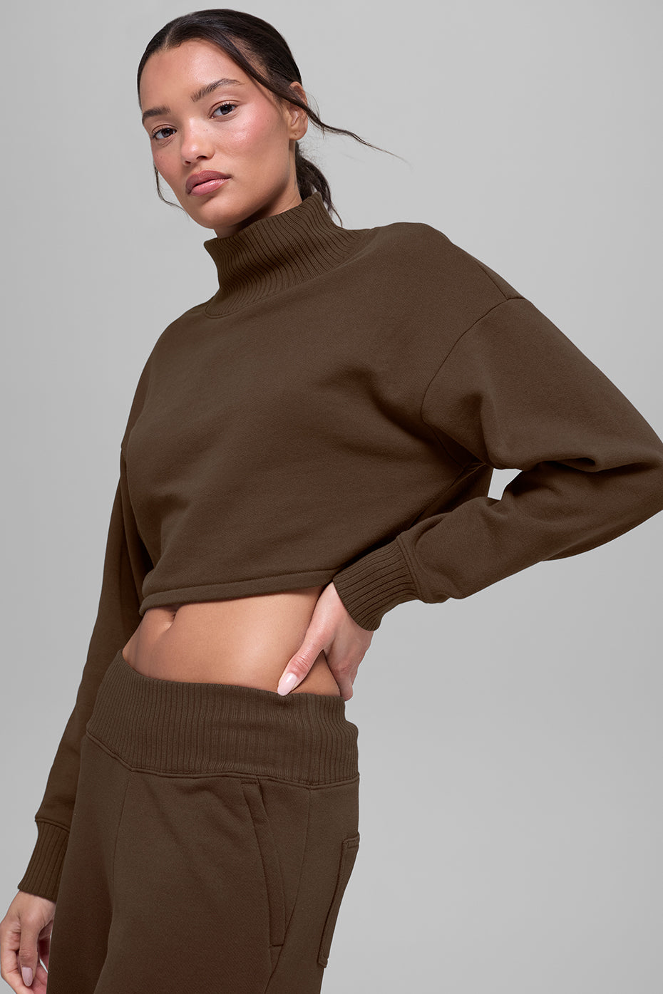 Cropped Serenity Coverup - Espresso — photo 1