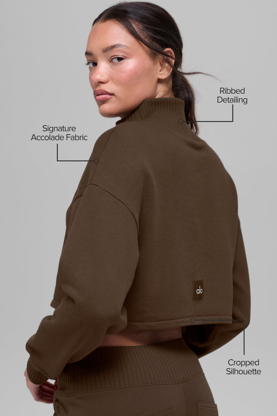 Cropped Serenity Coverup - Espresso — photo 2