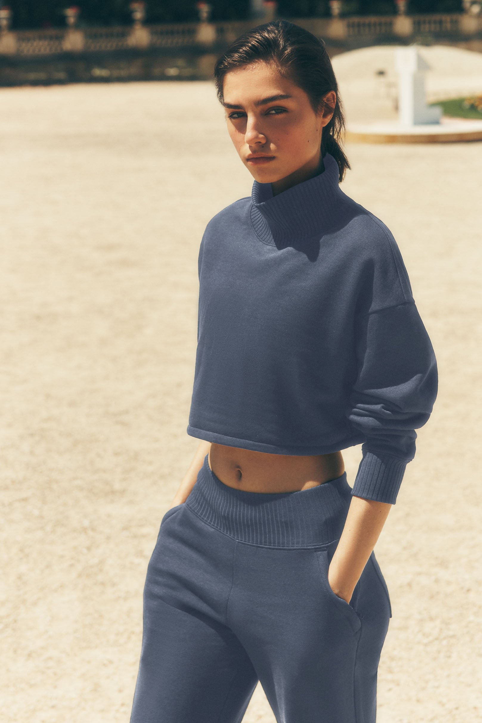 Cropped Serenity Coverup - Bluestone — photo 1