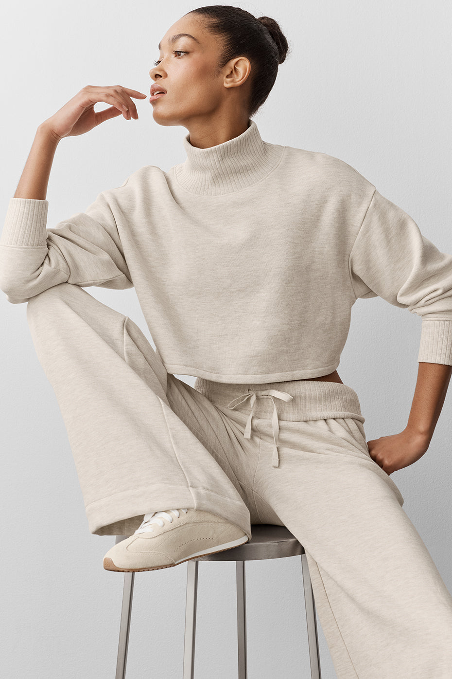 Cropped Serenity Coverup - Oatmeal Heather — photo 1