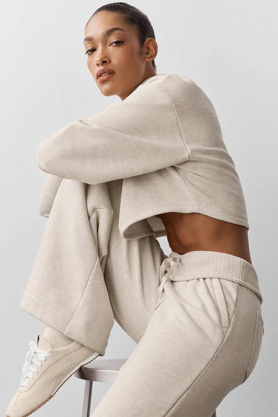 Cropped Serenity Coverup - Oatmeal Heather — photo 3