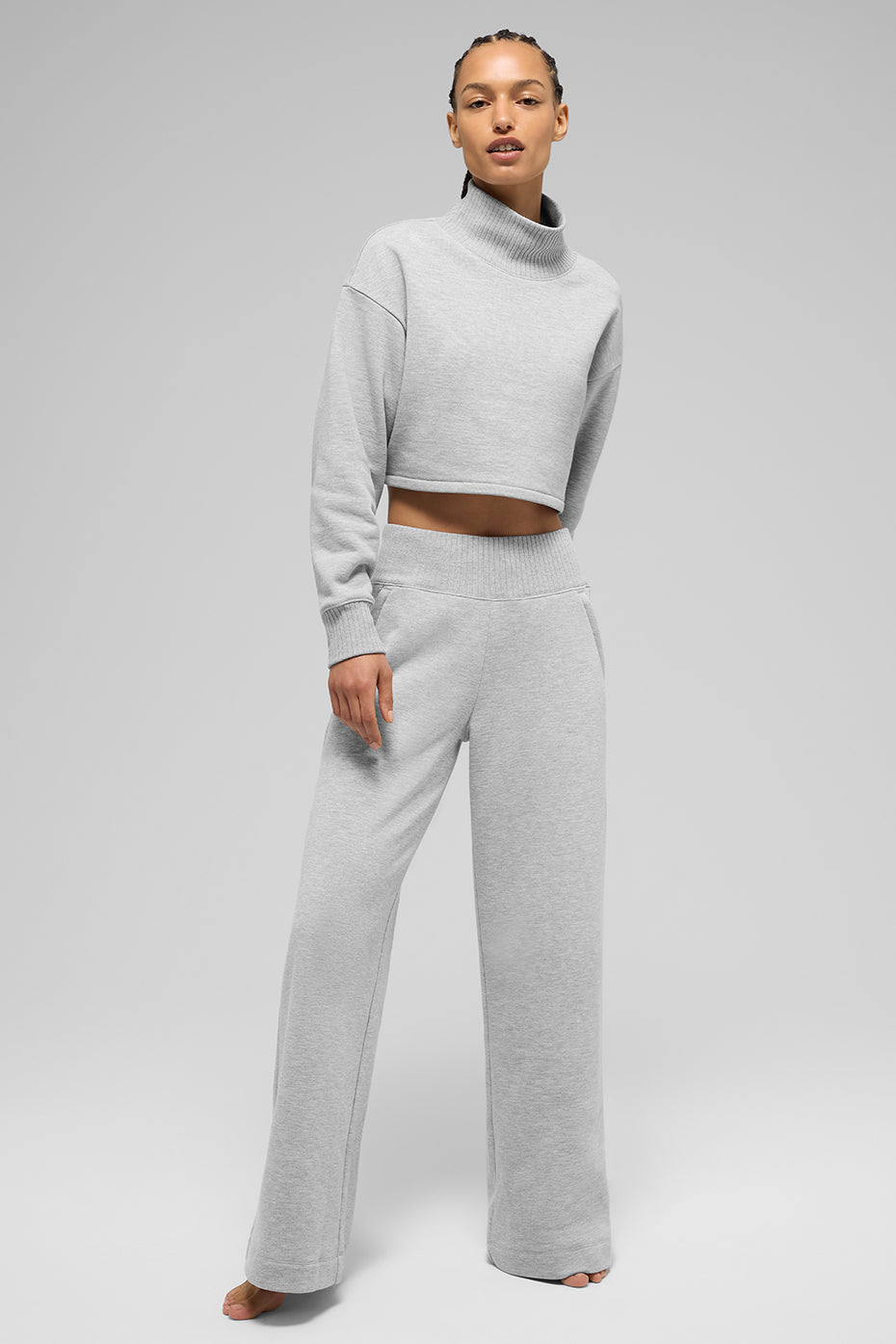 Cropped Serenity Coverup - Athletic Heather Grey — photo 7