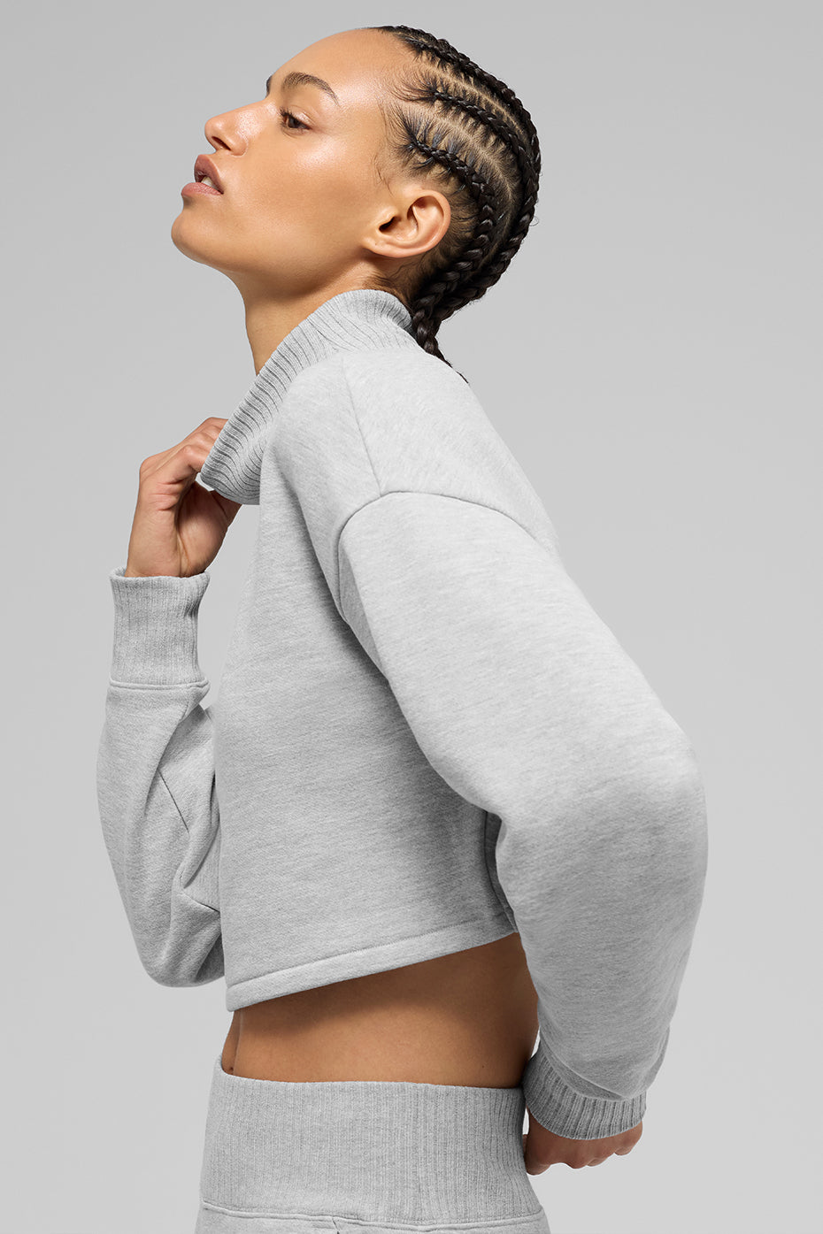 Cropped Serenity Coverup - Athletic Heather Grey — photo 3