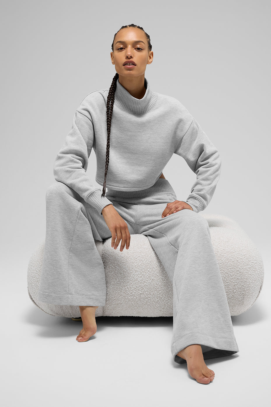 Cropped Serenity Coverup - Athletic Heather Grey — photo 6
