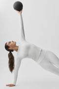 Ribbed Modal Long Sleeve - White — photo 1